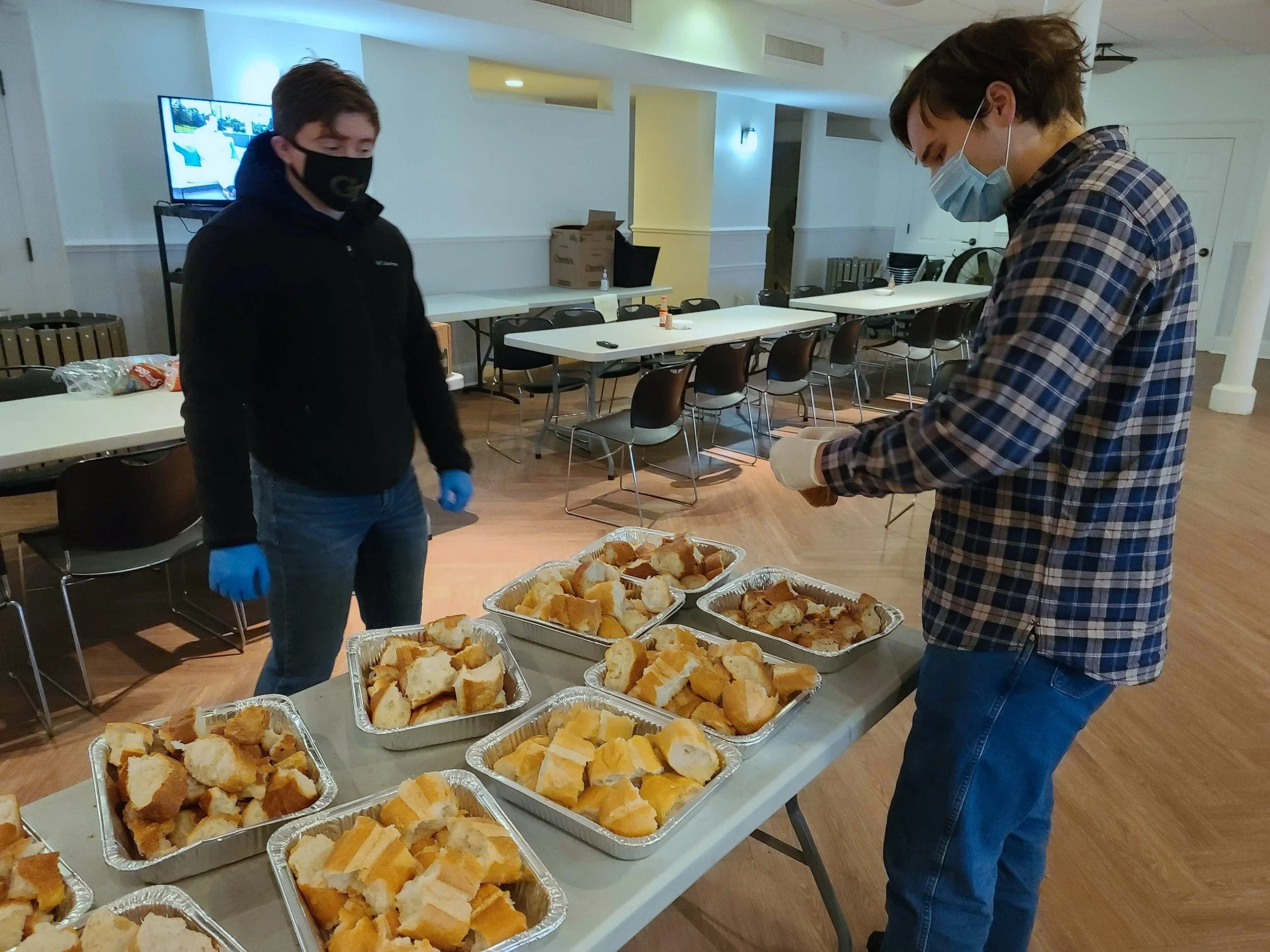 Brothers volunteering